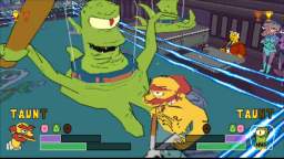 The Simpsons Wrestling: Willie vs Kang and Kodos (final boss)