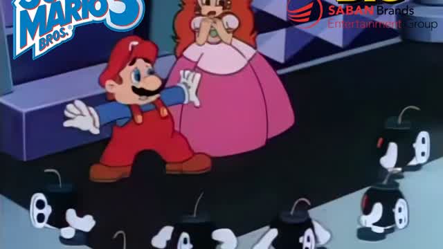The Adventures of Super Mario Bros 3 - Mario and Princess Peach infiltrate Bowser Koopas Castle