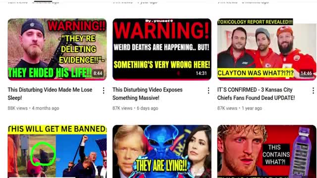 Disturbing Videos I Cannot Explain