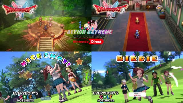 Dragon Quest I & II HD 2D Remakes + Everybody's Golf: Hot Shots Nintendo Direct Trailers