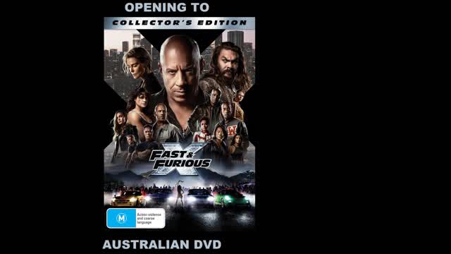 Opening to Fast and Furious X Australian DVD