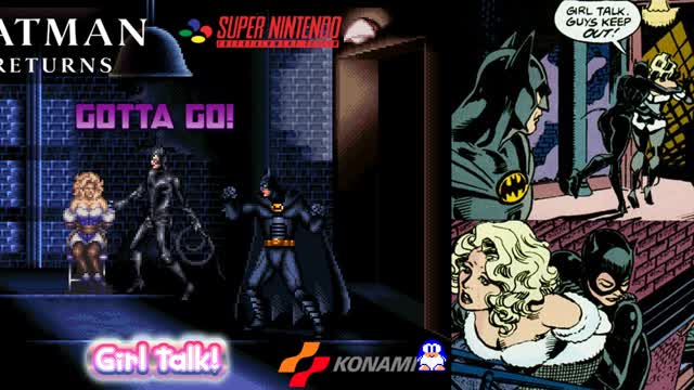 Konami's Batman Returns (Super Nintendo) Original Soundtrack - Meeting Selina Kyle + Catwoman