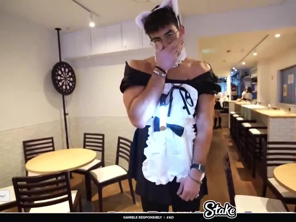 Hasan Piker as a Kitty Maid Hasan Piker as a Kitty Maid