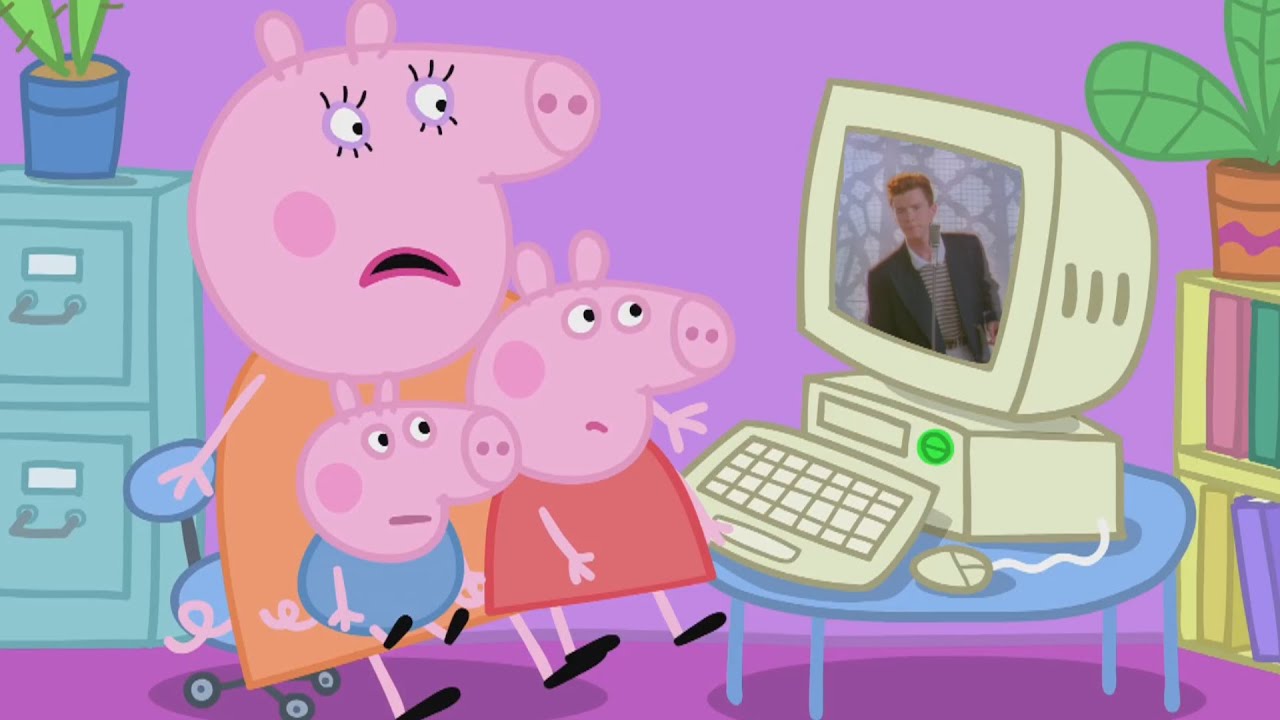 Peppa Pig Gets Rickrolled