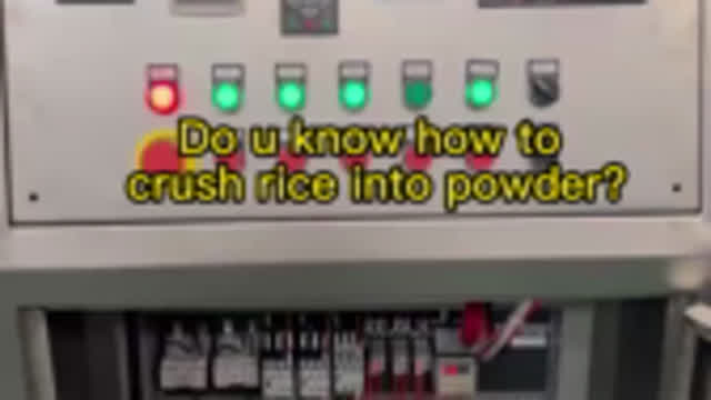 Do u know how to crush rice into powder by rice grinding machine?