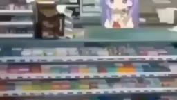 anime girl in store