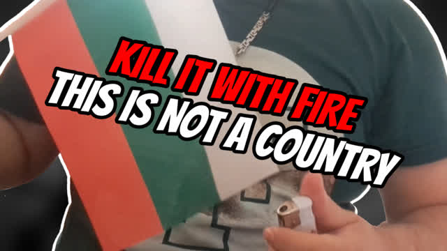 Burning A Bulgarian Flag 2
