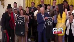 Tell her to put me down, coach. Im ready to play! – Biden and basketball