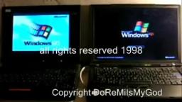 Windows 95 vs Windows XP STARTUP (YouTube Archives)