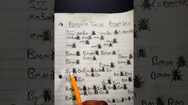 CRAZY WEIRD Beetlejuice Beatbox Writing #verbalase #beatbox