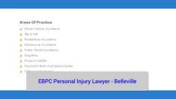 Defective Drug Lawyer Belleville ON - EBPC Personal Injury Lawyer (800) 276-3152