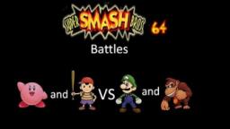 Super Smash Bros 64 Battles #112: Kirby and Ness vs Luigi and Donkey Kong