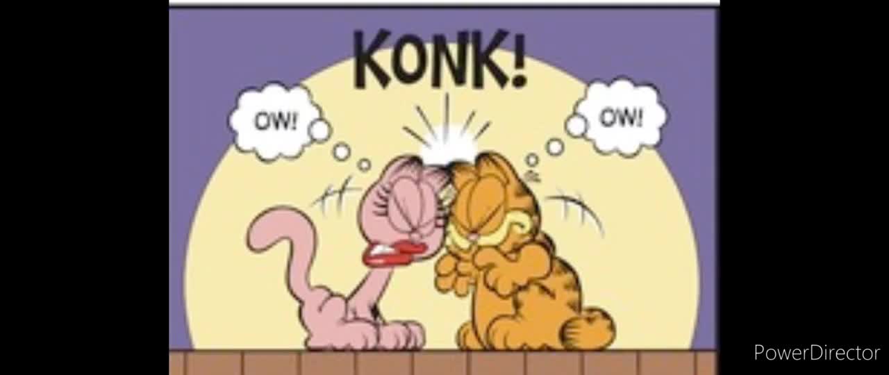 Garfield Kisses Arlene after They start Head Butting and Tail Touching (Comic Dub)
