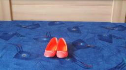 Jana shows her H & M Ballerinas neon pink with loop