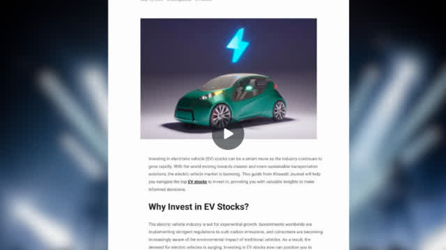 Best EV Stocks | Top Electronic Vehicle Stocks to Invest In